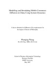 Doctoral thesis of Philosophy: Modelling and simulating mobile commerce diffusion in China using system dynamics