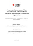 Master's thesis of Engineering: Performance enhancement of phase change materials as thermal energy storage for domestic solar water heating applications