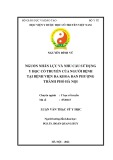 Luận văn Thạc sĩ Y học: Nguồn nhân lực và nhu cầu sử dụng y học cổ truyền của người bệnh tại bệnh viện đa khoa Đan Phượng thành phố Hà Nội năm 2021