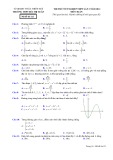 Đề thi thử tốt nghiệp THPT môn Toán năm 2022 có đáp án (Lần 1) - Sở GD&ĐT Thừa Thiên Huế (Mã đề 121)