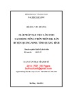 Luận văn Thạc sĩ Kinh tế: Giải quyết việc làm cho người lao động nông thôn huyện Quảng Ninh, tỉnh Quảng Bình