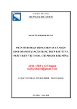 Luận văn Thạc sĩ Tài chính ngân hàng: Phân tích hoạt động cho vay cá nhân kinh doanh tại Ngân hàng TMCP Đầu tư và Phát triển Việt Nam - Chi nhánh Đắk Nông