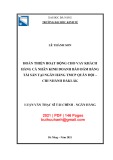 Luận văn Thạc sĩ Tài chính ngân hàng: Hoàn thiện hoạt động cho vay khách hàng cá nhân kinh doanh bảo đảm bằng tài sản tại Ngân hàng TMCP Quân Đội – Chi nhánh Đắk Lắk