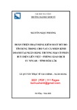 Luận văn Thạc sĩ Tài chính ngân hàng: Hoàn thiện hoạt động kiểm soát rủi ro tín dụng trong cho vay cá nhân kinh doanh tại Ngân hàng thương mại cổ phần Bưu điện Liên Việt - Phòng giao dịch Cư M'Gar - tỉnh Đăk Lăk