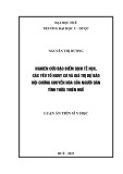 Luận án Tiến sĩ Y học: Nghiên cứu đặc điểm dịch tễ học, các yếu tố nguy cơ và giá trị dự báo hội chứng chuyển hóa của người dân tỉnh thừa thiên Huế