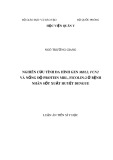 Luận án Tiến sĩ Y học: Nghiên cứu tính đa hình gen MBL2, FCN2 và nồng độ protein MBL, Ficolin-2 ở bệnh nhân sốt xuất huyết Dengue