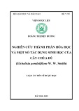 Luận án Tiến sĩ Dược học: Nghiên cứu thành phần hóa học và một số tác dụng sinh học của cây Chùa dù (Elsholtzia penduliflora W. W. Smith)