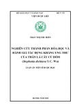 Luận án Tiến sĩ Dược học: Nghiên cứu thành phần hóa học và đánh giá tác dụng kháng ung thư của thân lá cây củ dòm (Stephania dielsiana Y.C. Wu)