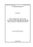 Luận án Tiến sĩ Kỹ thuật: Phân tích động lực học vỏ trụ có gân gia cường trên liên kết đàn hồi chịu tác dụng của hệ sóng xung kích