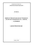 Luận án Tiến sĩ Hóa học: Nghiên cứu tổng hợp, đánh giá hoạt tính sinh học các dẫn xuất hydrazone mới của (-) - gossypol và zerumbone