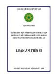 Luận án Tiến sĩ Nông nghiệp: Nghiên cứu một số thông số kỹ thuật của thiết bị cô đặc mật ong kiểu chân không dạng ống phối hợp công nghệ siêu âm