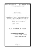 Luận án Tiến sĩ Lâm nghiệp: Tác động của du lịch sinh thái đến quản lý rừng đặc dụng tại Vườn Quốc gia Ba Vì