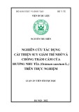 Luận án Tiến sĩ Dược học: Nghiên cứu tác dụng cải thiện suy giảm trí nhớ và chống trầm cảm của Hương nhu tía (Ocimum sanctum L.) trên thực nghiệm