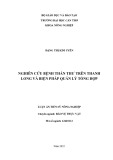 Luận án Tiến sĩ Nông nghiệp: Nghiên cứu bệnh thán thư trên thanh long và biện pháp quản lý tổng hợp