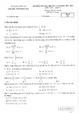 Đề thi giữa học kì 2 môn Toán lớp 12 năm 2021-2022 có đáp án - Trường THPT Đoàn Kết