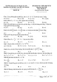 Đề thi giữa học kì 2 môn Toán lớp 12 năm 2021-2022 - Trường THPT Nguyễn Tất Thành – Hà Nội
