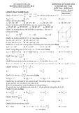 Đề thi giữa học kì 2 môn Toán lớp 11 năm 2021-2022 có đáp án - Trường THPT Nguyễn Huệ, Đắk Lắk