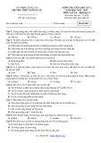 Đề thi giữa học kì 2 môn Vật lí lớp 12 năm 2021-2022 có đáp án - Trường THPT Ngô Gia Tự – Đắk Lắk