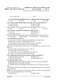 Đề thi giữa học kì 2 môn Công nghệ lớp 12 năm 2021-2022 - Trường THPT Thị Xã Quảng Trị