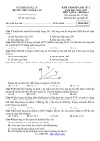 Đề thi giữa học kì 2 môn Vật lí lớp 10 năm 2021-2022 có đáp án - Trường THPT Ngô Gia Tự
