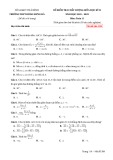 Đề thi giữa học kì 2 môn Toán lớp 11 năm 2021-2022 có đáp án - Trường THPT Đông Hưng Hà, Thái Bình