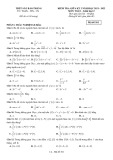 Đề thi giữa học kì 2 môn Toán lớp 12 năm 2021-2022 - Trường THPT Bảo Thắng 3 – Lào Cai