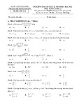 Đề thi giữa học kì 2 môn Toán lớp 11 năm 2021-2022 có đáp án - Trường THPT Đoàn Thượng, Hải Dương