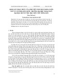 Khảo sát nhận thức của sinh viên năm nhất khoa Ngôn ngữ và Văn hóa Hàn Quốc, trường Đại học Ngoại Ngữ, Đại học Huế về việc học môn Viết tiếng Hàn