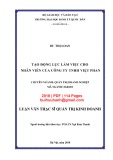 Luận văn Thạc sĩ Quản trị kinh doanh: Tạo động lực làm việc cho nhân viên của Công ty TNHH Việt Phan