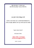 Luận văn Thạc sĩ Quản lý kinh tế: Nâng cao năng lực cạnh tranh dịch vụ công nghệ thông tin tại VNPT Quảng Ninh