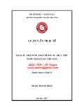 Luận văn Thạc sĩ Quản lý kinh tế: Quản lý nhà nước đối với đầu tư trực tiếp nước ngoài vào Việt Nam