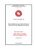 Luận văn Thạc sĩ Quản lý kinh tế: Phát triển du lịch sinh thái tại huyện Cô Tô, tỉnh Quảng Ninh