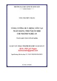 Luận văn Thạc sĩ Quản trị kinh doanh: Tăng cường huy động vốn tại Ngân hàng TMCP Quân Đội chi nhánh Nghệ An