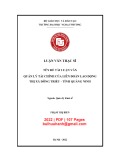 Luận văn Thạc sĩ Quản lý kinh tế: Quản lý tài chính của Liên đoàn lao động thị xã Đông Triều - Tỉnh Quảng Ninh