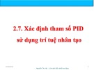 Bài giảng Lý thuyết điều khiển tự động: Chương 2.7 - TS. Nguyễn Thu Hà