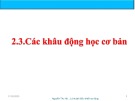 Bài giảng Lý thuyết điều khiển tự động: Chương 2.3 - TS. Nguyễn Thu Hà