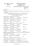 Đề thi giữa học kì 1 môn Hoá học lớp 12 năm 2022-2023 - Sở GD&ĐT Bắc Ninh