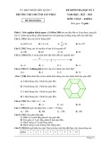 Đề thi học kì 1 môn Toán lớp 6 năm 2022-2023 có đáp án - Trường THCS Huỳnh Tấn Phát (Đề tham khảo)