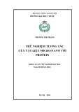 Khóa luận tốt nghiệp: Thử nghiệm tương tác của vật liệu micro nano với protein