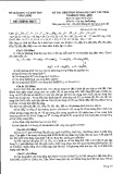Đề thi học sinh giỏi cấp tỉnh môn Hoá học lớp 12 năm 2022-2023 có đáp án - Sở GD&ĐT Vĩnh Long