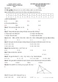 Đề thi học kì 2 môn Toán lớp 7 năm 2021-2022 có đáp án - Trường THCS Thị trấn Gôi