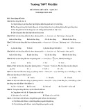 Đề cương ôn tập giữa học kì 1 môn Vật lí lớp 12 năm 2022-2023 - Trường THPT Phú Bài