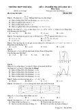 Đề thi giữa học kì 1 môn Toán lớp 12 năm 2022-2023 - Trường THPT Phú Hòa – TP HCM
