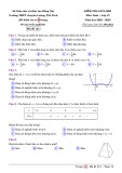 Đề thi giữa học kì 1 môn Toán lớp 12 năm 2022-2023 có đáp án - Trường THPT Lương Thế Vinh – Đồng Nai
