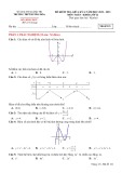 Đề thi giữa học kì 1 môn Toán lớp 12 năm 2022-2023 có đáp án - Trường THPT Hướng Hóa – Quảng Trị