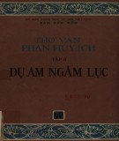 Nghiên cứu thơ văn Phan Huy Ích (Tập 2: Dụ am ngâm lục - Tinh sà kỷ hành, Dật thi lược toản): Phần 2