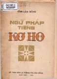 Tìm hiểu ngữ pháp tiếng Kơho