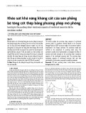 Khảo sát khả năng kháng cắt của sàn phẳng bê tông cốt thép bằng phương pháp mô phỏng