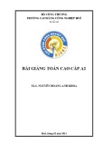 Bài giảng Toán cao cấp A2 - Trường CĐ Công nghiệp Huế