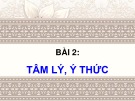 Bài giảng Tâm lý học: Bài 2 - ThS. Hoàng Minh Phú